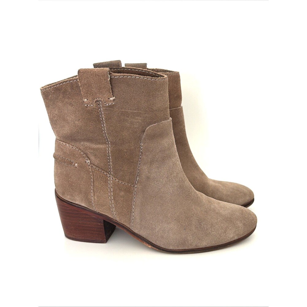 Vince Camuto Maves Suede Bootie Women's Sz 8.5 M Tan Brown Z5340 Western EUC - Picture 2 of 8